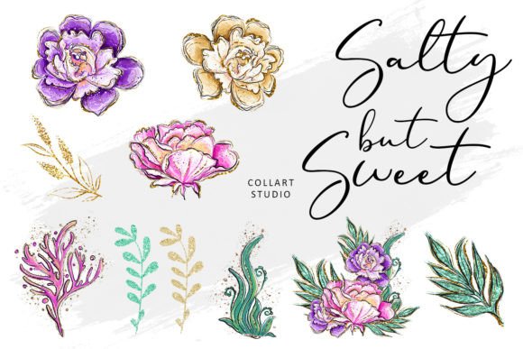 Mermaid Clipart Set, Fairy Tale, Summer
