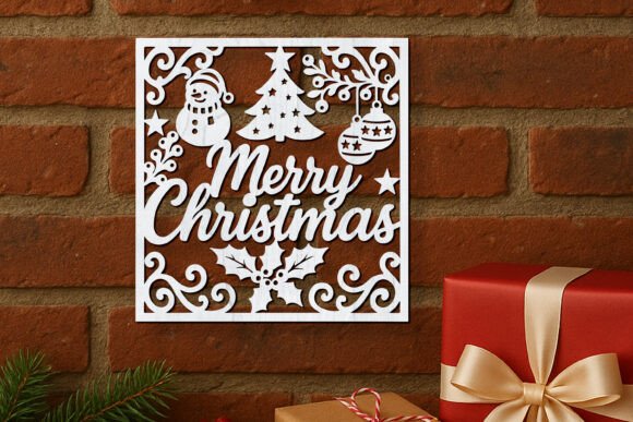 Laser Cut Christmas Wall Art SVG