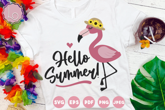 Hello Summer! - Flamingo SVG