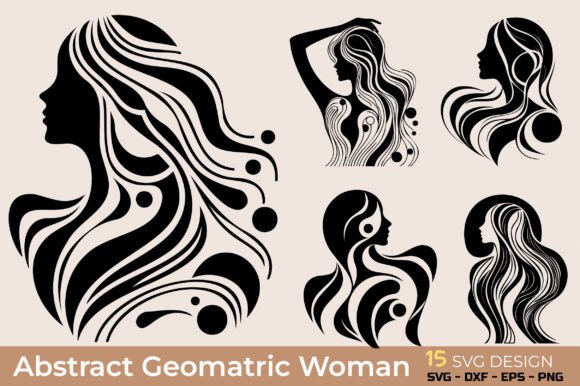 Abstract Woman Geometric Woman Line Art - Download Now