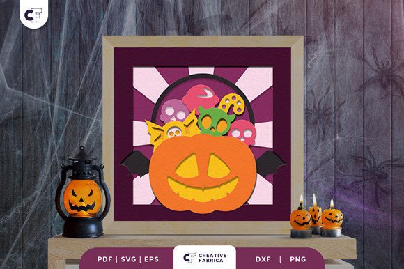 Cute Halloween Candies 3D Light Box