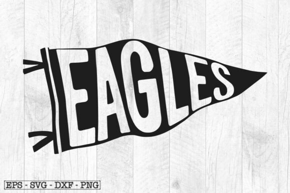Eagles Pennant Mascot Pennant SVG