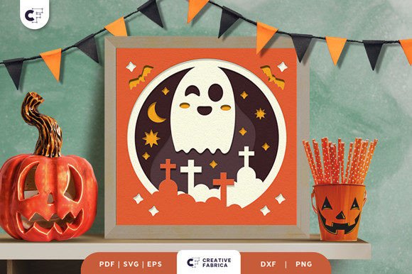 Baby Ghost Paper Cutting Light Box