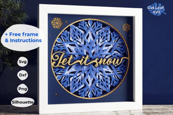 Snowflake 3d Shadow Box, Let It Snow