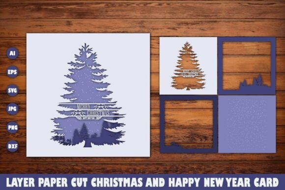 Merry Christmas | Layered Winter Shadow Box