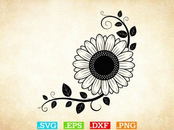 Sunflower SVG, Big Sunflower Svg, Sun - Download Now