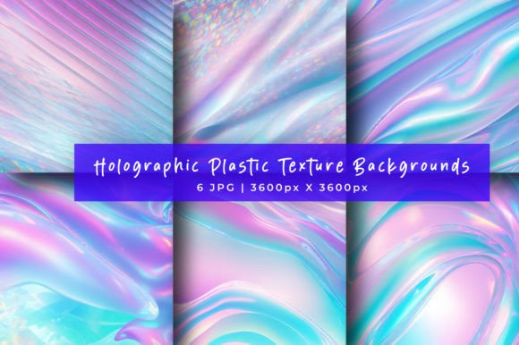 Holographic Plastic Texture Backgrounds